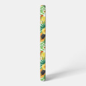 Coque Samsung Galaxy Mix-fruit tropical, fleurs et feuilles sur blanc (Côté gauche)