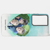 Coque Samsung Galaxy Modèle d'aquarelle verte de forme cardiaque person (Côté gauche)