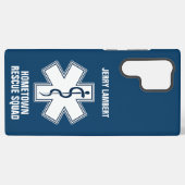 Coque Samsung Galaxy Modèle de nom de secouriste EMT EMS (Verso Horizontal)