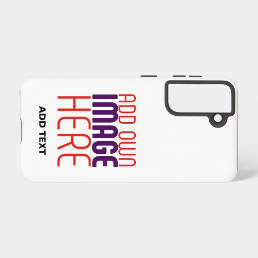 COQUE SAMSUNG GALAXY MODÈLE DE TEXTE D'IMAGE BLANCHE SIMPLE MODERNE (Verso Horizontal)