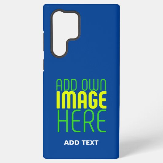 COQUE SAMSUNG GALAXY MODÈLE DE TEXTE D'IMAGE BLEU MODERNE MODIFIABLE (Verso)