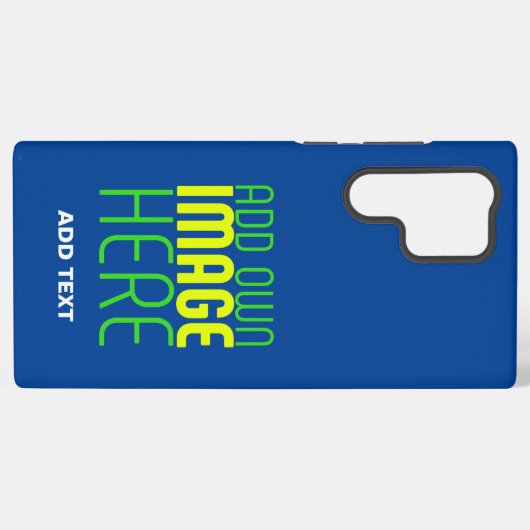 COQUE SAMSUNG GALAXY MODÈLE DE TEXTE D'IMAGE BLEU MODERNE MODIFIABLE (Verso Horizontal)