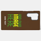 COQUE SAMSUNG GALAXY MODÈLE DE TEXTE D'IMAGE BROWN SIMPLE MODERNE (Verso Horizontal)