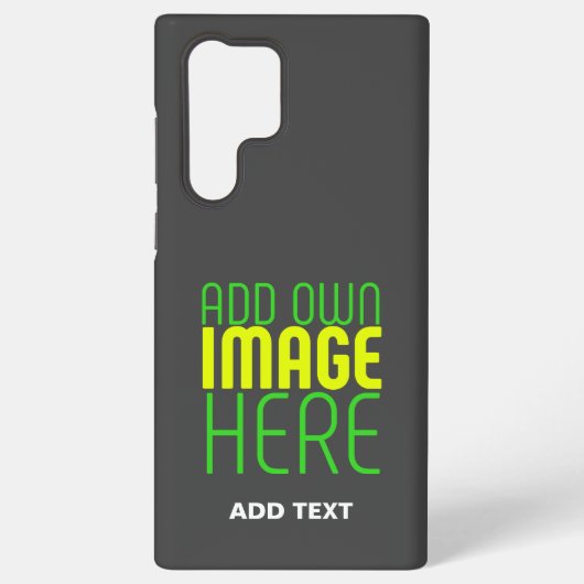 COQUE SAMSUNG GALAXY MODÈLE DE TEXTE D'IMAGE GRAY SIMPLE MODERNE (Verso)