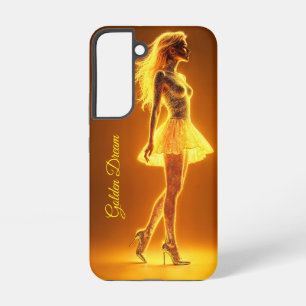 Coque Samsung Galaxy Modèle d'imaginaire radiant lumineux doré