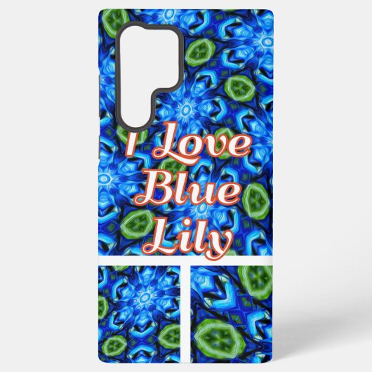 Coque Samsung Galaxy Modèle Floral bleu Abstrait (Verso)