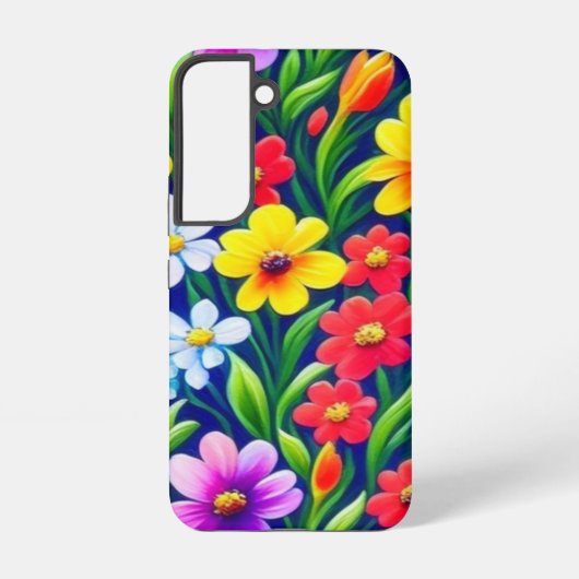 Coque Samsung Galaxy Modèle floral coloré (Verso)