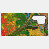 Coque Samsung Galaxy Modèle floral Ebru Marbling (Verso Horizontal)