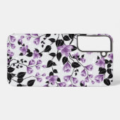 Coque Samsung Galaxy Modèle Floral pourpre (Verso Horizontal)