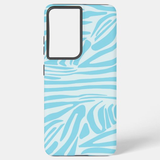 Coque Samsung Galaxy Modèle Zèbre Bleu (Verso)
