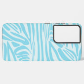 Coque Samsung Galaxy Modèle Zèbre Bleu (Verso Horizontal)