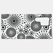 Coque Samsung Galaxy Modern Black White Geometric Flowers Starburst  (Verso Horizontal)