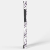 Coque Samsung Galaxy Modern Boho Floral Pattern Plum White (Côté droit)