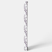 Coque Samsung Galaxy Modern Boho Floral Pattern Plum White (Côté gauche)