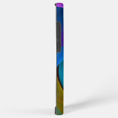 Coque Samsung Galaxy Modern Floral Abstract Art Pink Blue Pattern #17 (Côté droit)