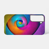 Coque Samsung Galaxy Modern Floral Abstract Art Pink Blue Pattern #17 (Verso Horizontal)