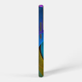 Coque Samsung Galaxy Modern Floral Abstract Art Pink Blue Pattern #17 (Côté droit)