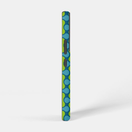 Coque Samsung Galaxy Modern Retro Link Pattern in Blue and Green (Côté droit)