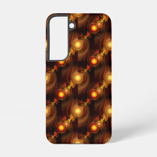 Coque Samsung Galaxy Moderne Élégant Bohème Doré Motif d'Art Abstrait #