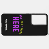 COQUE SAMSUNG GALAXY MODERNE ET MODERNE PERSONNALISABLE NOIR VÉRIFIÉ (Verso Horizontal)