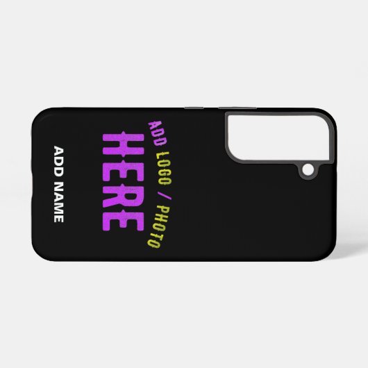 COQUE SAMSUNG GALAXY MODERNE ET MODERNE PERSONNALISABLE NOIR VÉRIFIÉ (Verso Horizontal)