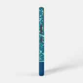 Coque Samsung Galaxy Moderne Grille Bleue Personnalisée (Côté droit)