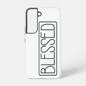 Coque Samsung Galaxy Moderne Simple Noir Outline Blessé Inspirationnel (Verso)