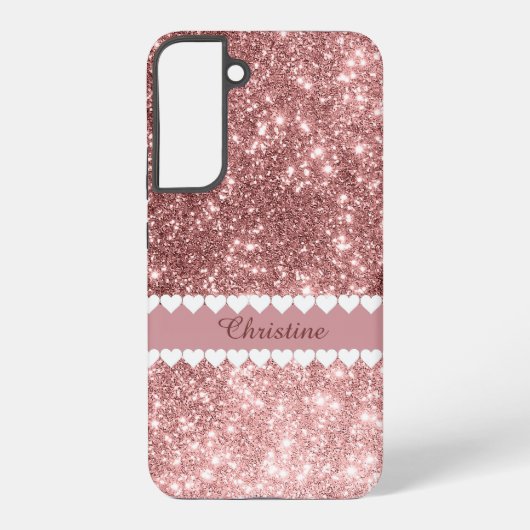 Coque Samsung Galaxy Mon nom sur Rose Gold (Verso)
