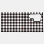 Coque Samsung Galaxy Monogram Rustique Chic Carreaux (Verso Horizontal)