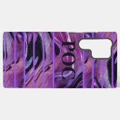 Coque Samsung Galaxy Monogramme Abstrait violet Coque-mat noir (Verso Horizontal)