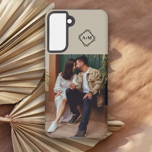 Coque Samsung Galaxy Monogramme Ajouter votre propre bloc de couleur ph