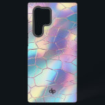 Coque Samsung Galaxy Monogramme Arrière - plan Holographique Foil Motif<br><div class="desc">Colorful Holographic Foil Arrière - plan Digital Paper Motif Monogramme personnalisé.</div>
