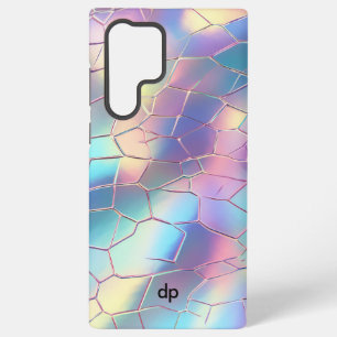 Coque Samsung Galaxy Monogramme Arrière - plan Holographique Foil Motif