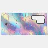 Coque Samsung Galaxy Monogramme Arrière - plan Holographique Foil Motif (Verso Horizontal)