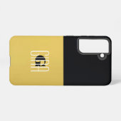Coque Samsung Galaxy Monogramme Black Gold & Girly Plutôt Initiale (Verso Horizontal)
