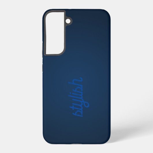 Coque Samsung Galaxy Monogramme bleu foncé rustique (Verso)