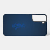 Coque Samsung Galaxy Monogramme bleu foncé rustique (Verso Horizontal)