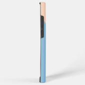 Coque Samsung Galaxy Monogramme Bleu rose jaune pastel Bloc de couleur (Côté droit)