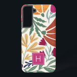 Coque Samsung Galaxy Monogramme Coloré Retro Floral Boho<br><div class="desc">Monogramme Colorful Retro Floral Boho Samsung Galaxy S22  Coque. Parfait comme cadeau personnalisé à une fille,  une fille,  un ami ou un fonctionnaire.</div>