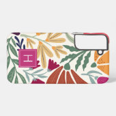 Coque Samsung Galaxy Monogramme Coloré Retro Floral Boho (Verso Horizontal)