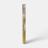 Coque Samsung Galaxy Monogramme d'Agate Rouge et Or Chic (Côté gauche)