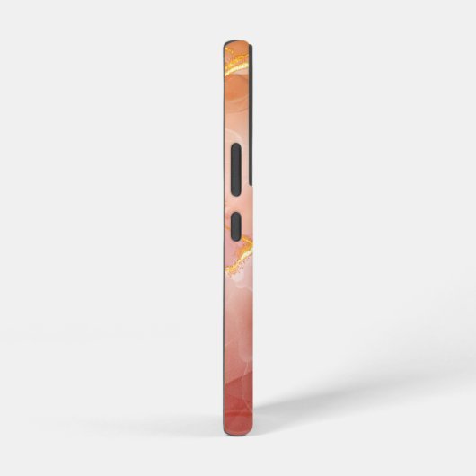 Coque Samsung Galaxy Monogramme d'Agate Rouge et Or Chic (Côté droit)