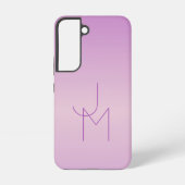 Coque Samsung Galaxy Monogramme de chevauchement unique | Lavande douce (Verso)