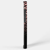 Coque Samsung Galaxy Monogramme de léopard ombre Rose noir fille (Côté droit)