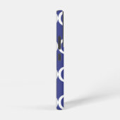 Coque Samsung Galaxy Monogramme élégant bleu (Côté droit)
