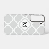 Coque Samsung Galaxy Monogramme Élégant Gris (Verso Horizontal)