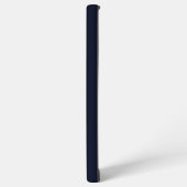 Coque Samsung Galaxy Monogramme Élégant Initial Bleu Foncé (Côté gauche)