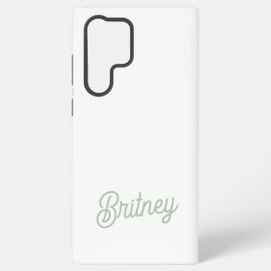 Coque Samsung Galaxy Monogramme et nom personnalisés de Sage Vert moder