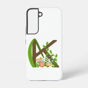Coque Samsung Galaxy Monogramme floral lettre capitale K