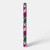 Coque Samsung Galaxy monogramme Fuchsia (Côté gauche)